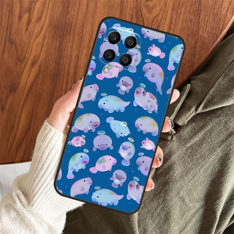 Cute Baby Manatee Case For Samsung Galaxy M12 M32 M52 M35 M55 M15 M11 M13 M14 M06 M16 M36 M56 M31 M53 M34 M54