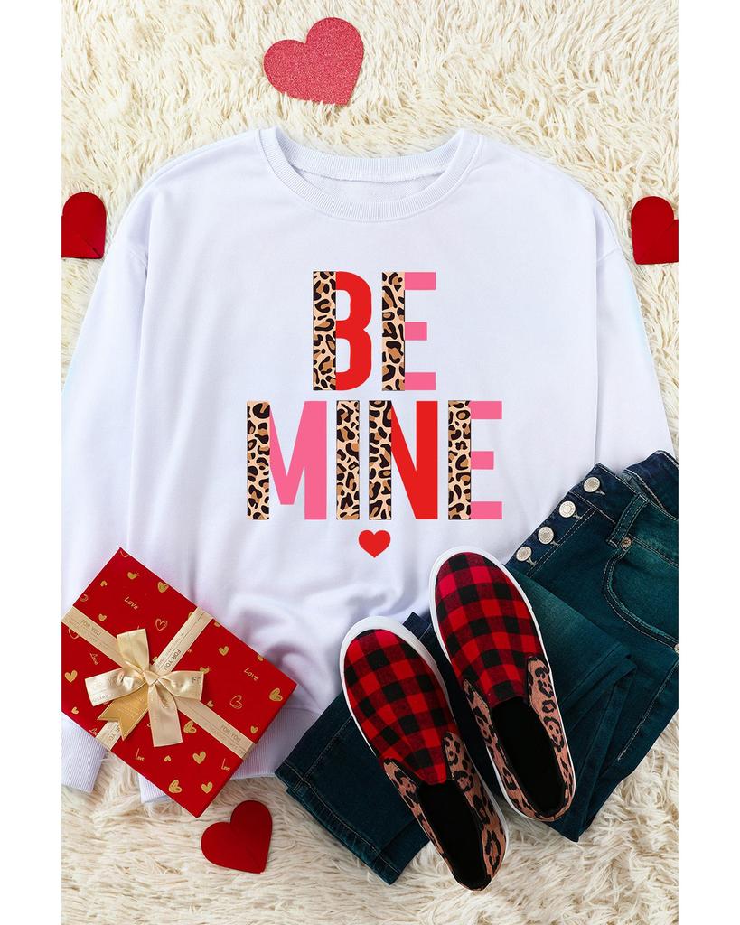 Azura Exchange Свитшот с длинным рукавом и принтом «Леопардовое сердце»