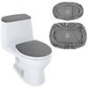 2Pcs/Set Thickened Toilet Seat Cover Solid Color WC Cover Toilet Dust Cover  Home Bathroom