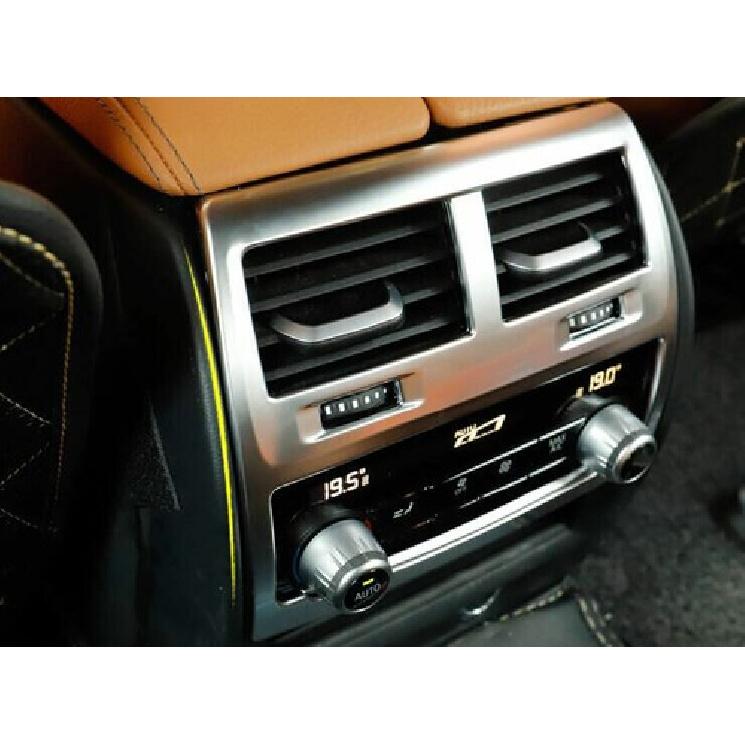 For BMW 5 Series G30 2018- ABS Silver Rear Air Outlet Vent Frame Trim