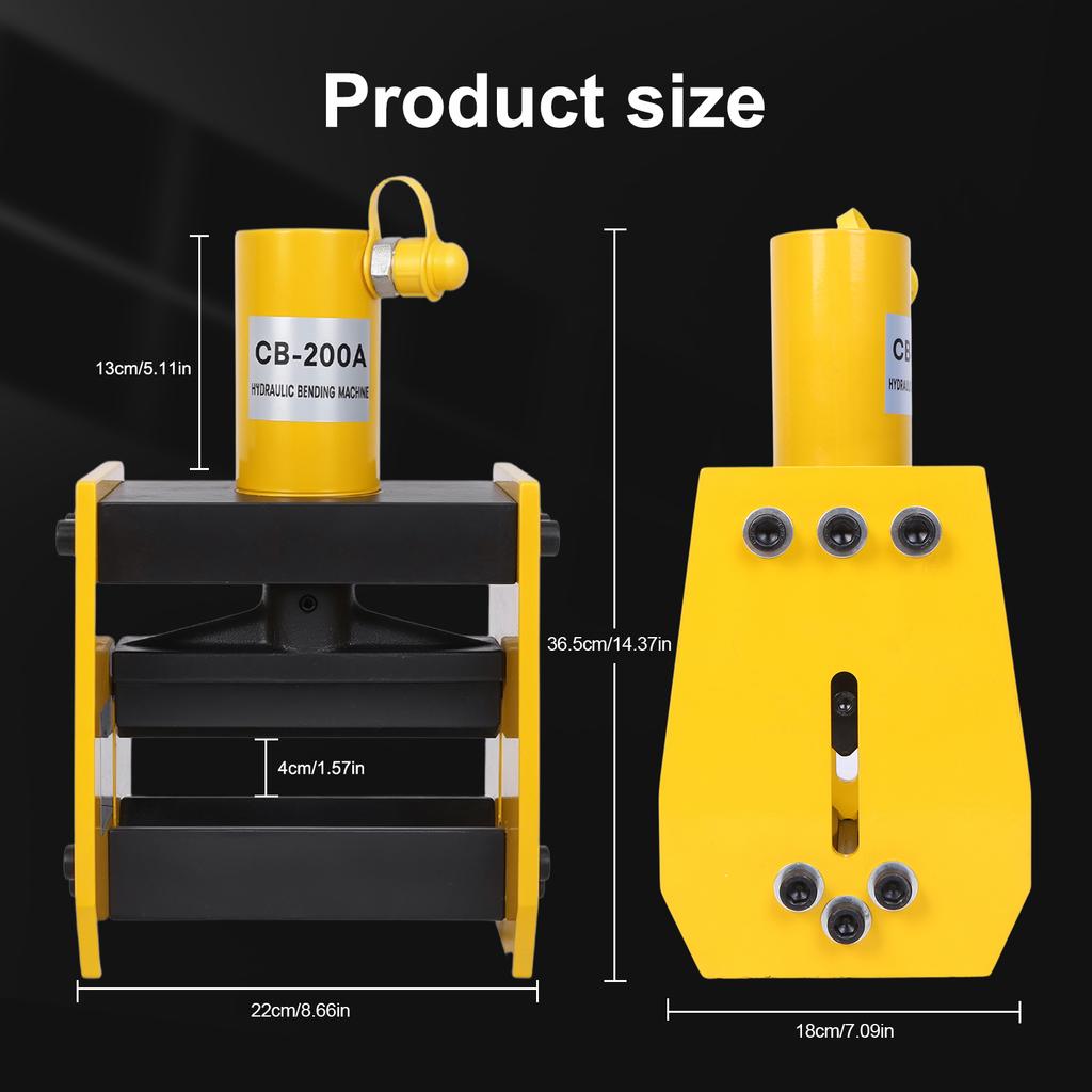 Инструмент для гибки шин с индикатором угла, трубогиб для медных труб, гидравлический гибочный станок для гибки алюминия, железа толщиной