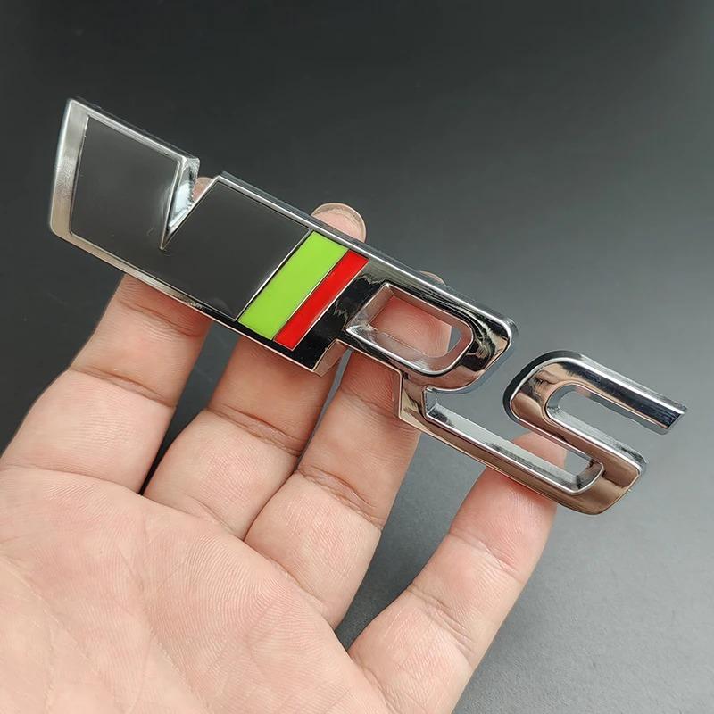 JIYQ3 3D Metal VRS Logo Car Emblem Rear Tail Bumper Badge Sticker For Skoda Rapid Octavia 2 3 A5 RS Kodiaq Fabia Superb Accessories