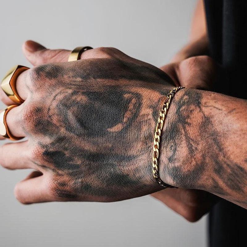 Новый классический браслет-цепочка Figaro Flower Basket для мужчин, ширина 5 мм, браслет-цепочка из нержавеющей стали для мужчин, ювелирные изделия, подарок