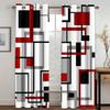 3D Geometric Abstract Space Red Lien Free Shipping Window Curtain For Living Room Kids Bedroom Bathroom Kicthen Door Home Decor2