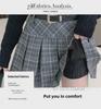 Korean Plaid Woolen Pleated Skirt: Autumn/Winter High-Waist College Style