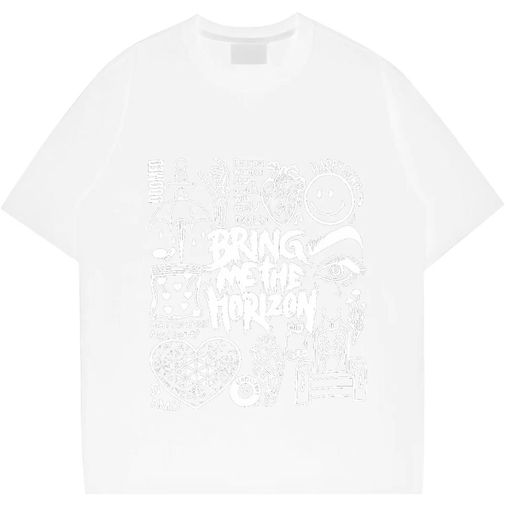 Smil Граффити Футболка с круглым вырезом Оверсайз Свободная Y2k Для мужчин Футболки Графическая Хиппи Футболка Повседневный Стиль Одежда Легкий Стрейч Топы