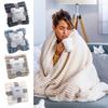 Double Sided Warm Blanket Warm Plush Striped Blankets New Conditioning Quilt