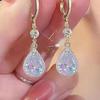 Chic Dangle Earrings Water Drop Pendant Alloy Decorative