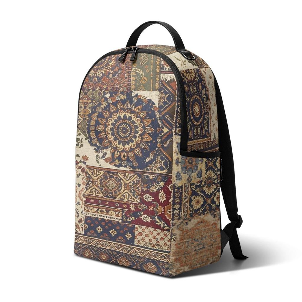 International Station Pod Pattern Custom Backpack Retro Ethnic Style Minimum Order Travel Commemorative Bag