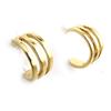[N1748] - Позолоченные серьги-кольца «Хореография»