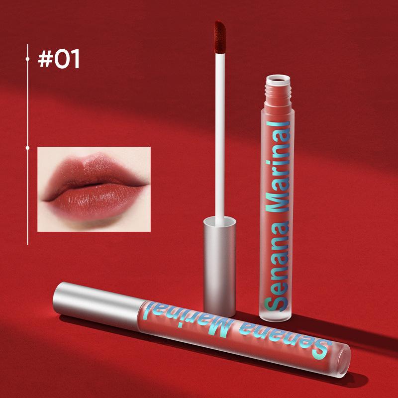 SENANA Матовая матовая бархатная воздушная глазурь для губ Водонепроницаемая помада для макияжа губ