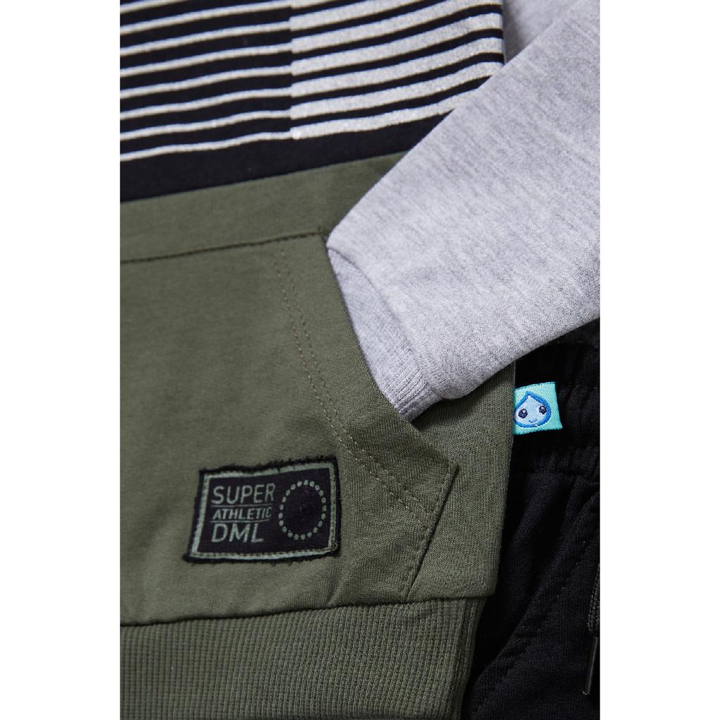 Спортивный костюм для мальчиков с текстовым принтом Kangaroo Pocket Orange Team 14987-1