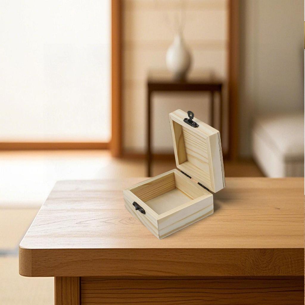 Коробка для хранения Дом Домашний органайзер Деревянная крафт-коробка