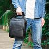 Men's Genuine Leather Crossbody Messenger Bag - Large Capacity Casual Flap Design for Business Commute