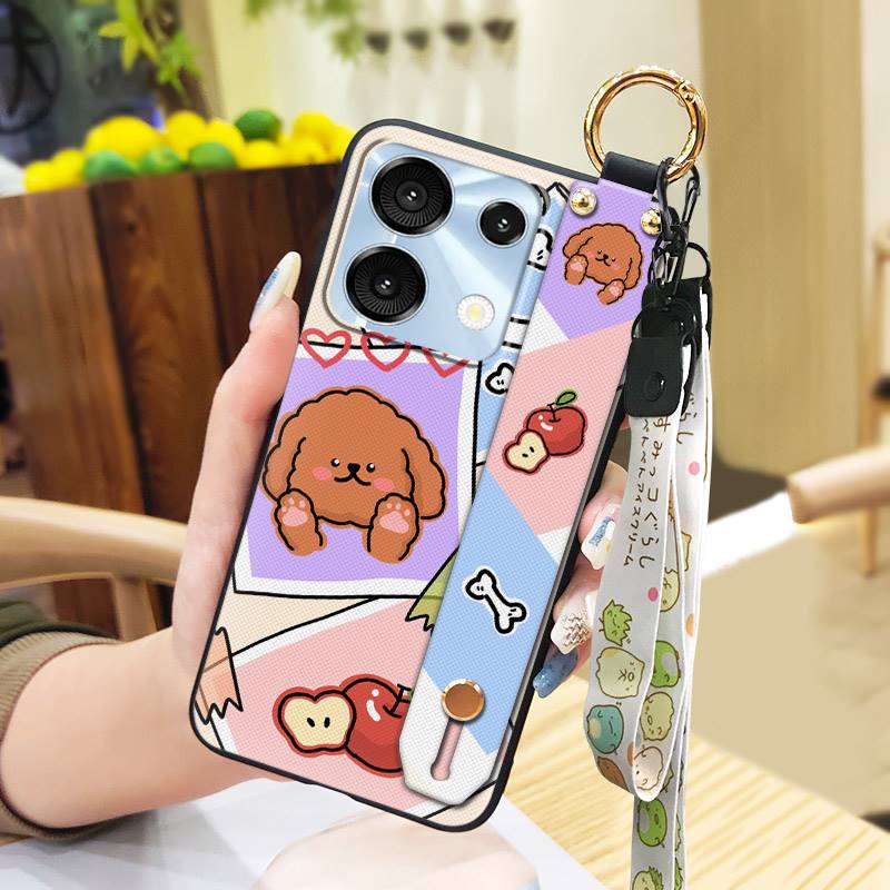 Cute Ring Phone Case For UMIDIGI G9 5G/Note9 5G Durable Fashion Design Back Cover Anti-knock Wrist Strap Shockproof
