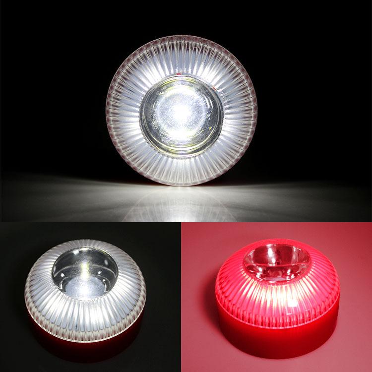 V16 LED Emergency Flashlight: White & Yellow Light with Magnetic Base