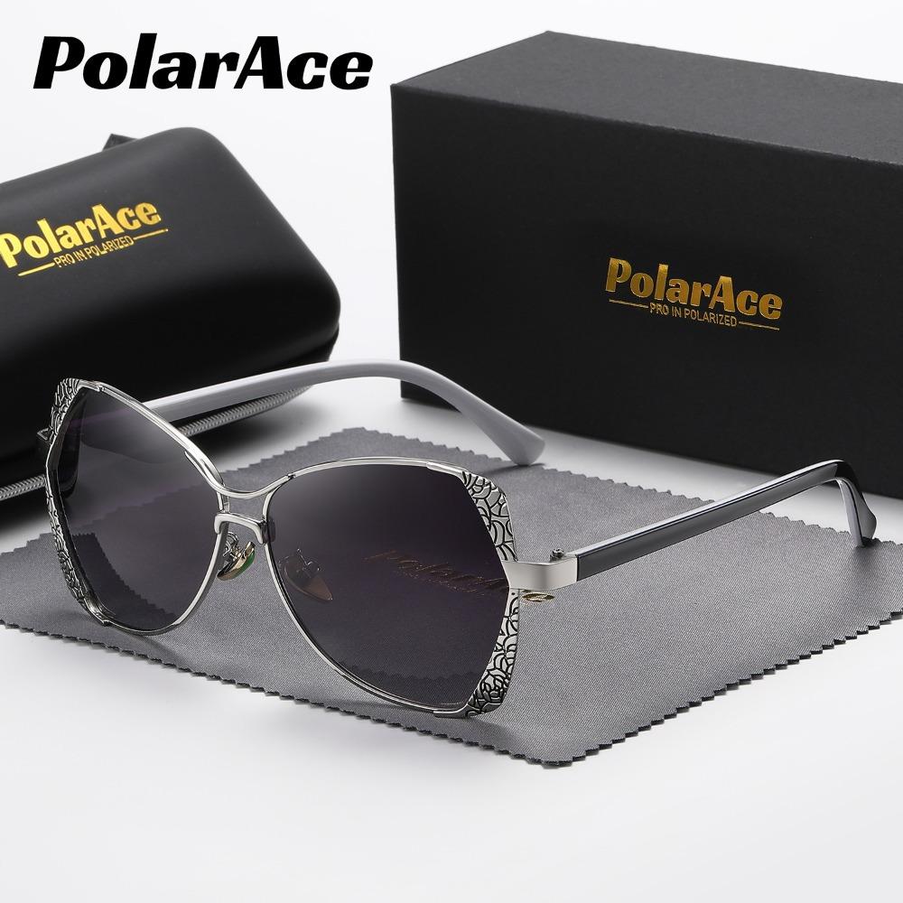 PolarAce Unisex Butterfly Frame Metal Polarized Fashion Driving Sunshade Sunglasses, UV400