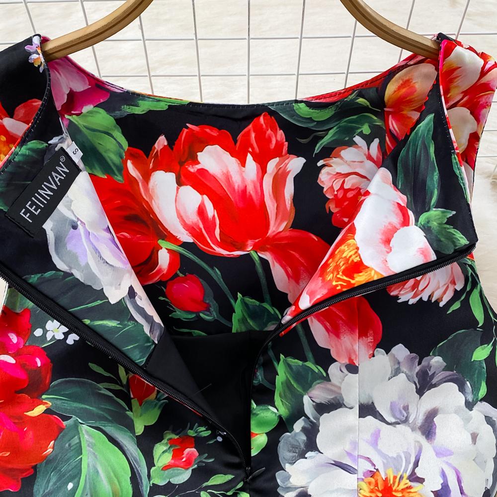 Юбка-жилет в стиле ретро в европейском и американском стиле. Высококачественное легкое роскошное платье трапециевидной формы с круглым вырезом и талией без рукавов.