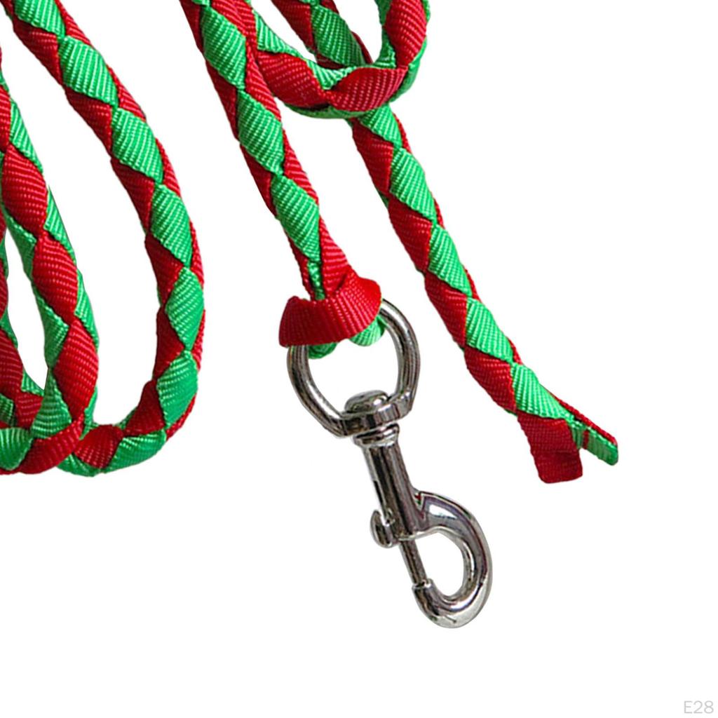 Поводок для лошади Плетеный поворотный поводок с пряжкой и карабином для верховой езды