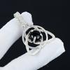 Серебряный кулон с драгоценным камнем Natura Black Onyx из стерлингового серебра 925 пробы — дизайн ручной работы, повседневные украшения с кельтским семейным узлом, подарок на день рождения