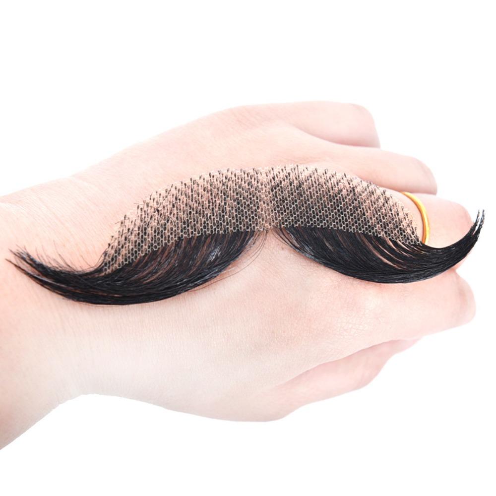 Natural Makeup Fake Beard Real Hair Realistic Fake Moustache Human Hair Beard Used In Daily Life