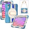 Shockproof Tablet Cases for 8.3'' IPad Mini (A17 Pro) 7/6 6th/7th 2024/2021 Case Cover Rotate Hand Strap PC Stand Silicone Shell