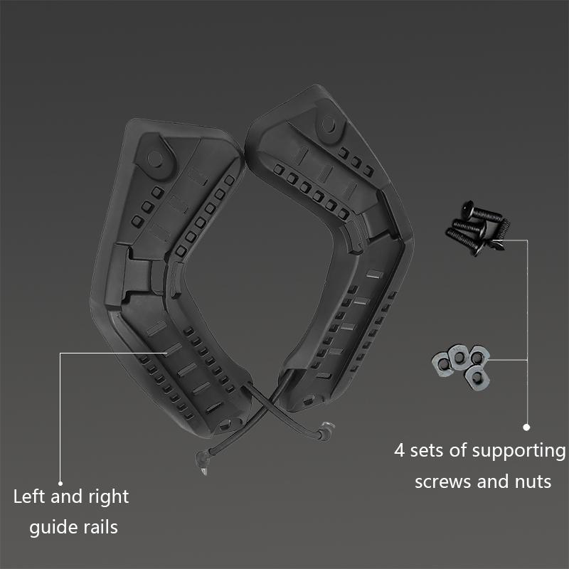 Крепление на направляющую для аксессуаров для шлема Боковая направляющая дуги для быстрого шлема Направляющая для спортивного шлема