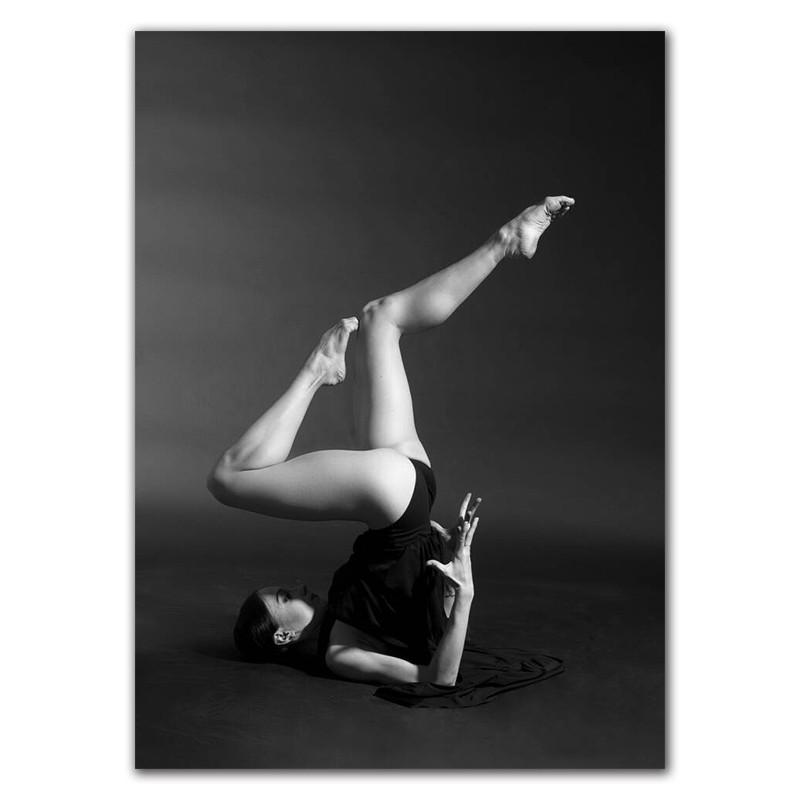 Элегантная балерина, черно-белый художественный постер, модная балетная девушка, винтажная картина, украшение для гостиной, спальни, дома, стены HD0073