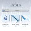 Pentonic Frost 0.6 mm Refillable Gel Pen Pack of 1 X 10pcs| Black Ink | Pastel Grey Body | Smooth Writing for Office, Home & School