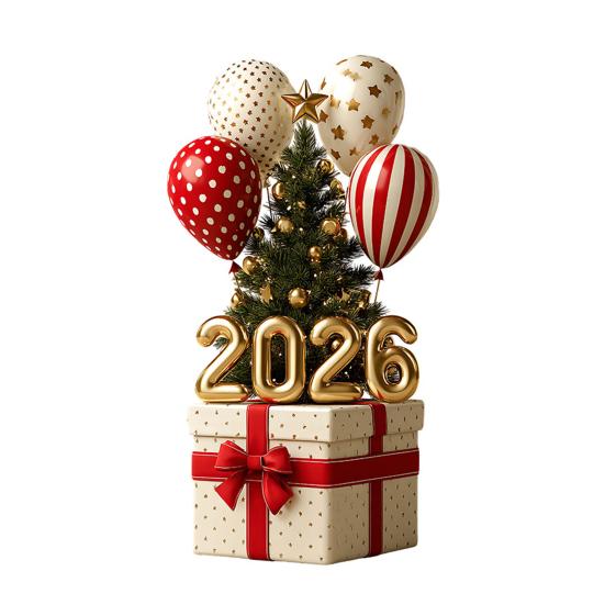 1/2 листа Наклейка на окно к Новому 2026 году Съемная Водонепроницаемая Статическая Наклейка на стекло С Новым годом Праздничное Фестивальное Украшение Декаль