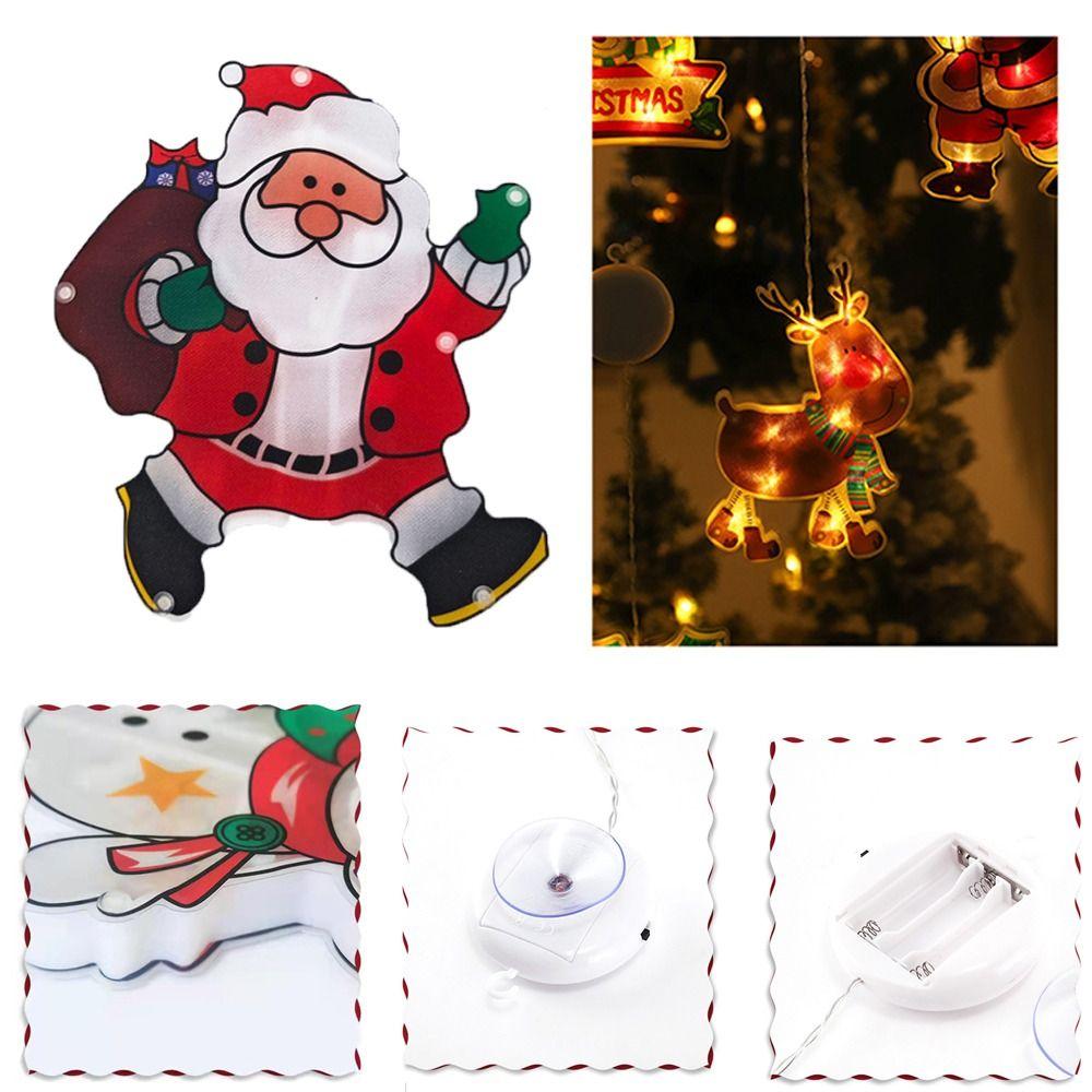 Snowman Shaped Window Hanging Light PVC Xmas Color Lamp New LED Sucker Light