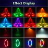 European Warehouse Hot Sale 6-Arms Bee Eye Moving Head Light RGB Halo Ring DMX Remote Voice Control Disco Lamp for DJ Stage