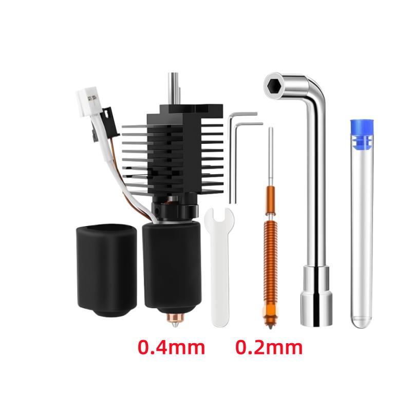 Oficial Creality K2 Plus Ceramic Heating Block Kit, with 0.4mm Quick Swap Nozzle, Silicone Cover, Cleaning Pin and Allen Key