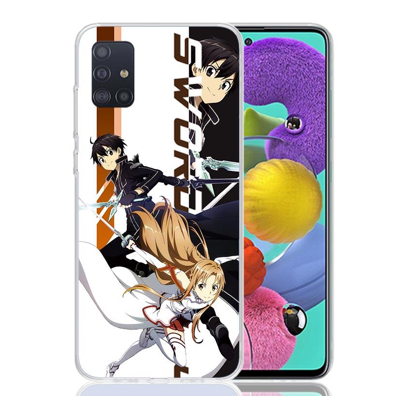 Anime Sword Art Online SAO Phone Case for Samsung Galaxy A52 A51 A50S A12 A22 A32 A72 A10S A30S A31 A71 Note 20 Ultra 10 Plus S1