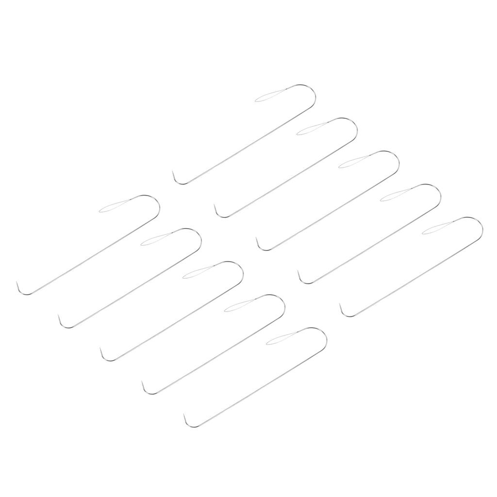 10pcs Curved Beading Needles Stainless Steel DIY Bead Spinner Needles Curved with Curved Handle Big