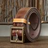 3,8 см утолщенный верхний слой натуральной кожи коровьей кожи ремни для мужчин роскошный дизайнер высококачественные винтажные джинсы ковбойский мужской ремень
