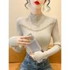 La Chapelle Women's Slim Fit Short-Sleeve Mock Neck Sweater