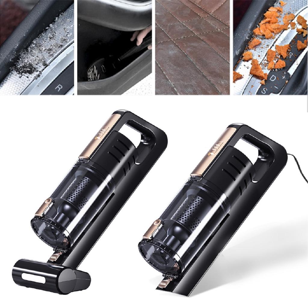 120W Strong Suction Handheld Vacuum Cleaner for Car Wet & Dry Dual Use Car Electronics Spare Filter Vacuum Cleaner