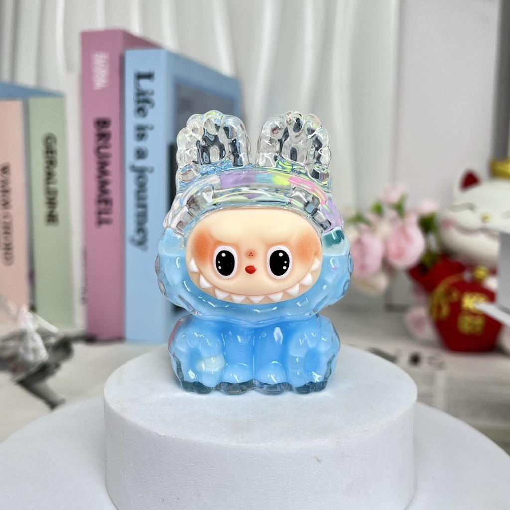 Масляный Лабубу с текучим песком, Креативная фигурка Лабу, Настольное украшение, Декоративная игрушка в подарок