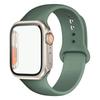 Силиконовый ремешок+Чехол для Apple Watch Band 44 мм 45 мм 41 мм 40 мм Закаленное стекло Cover Изменить на Ultra iWatch Series 9 8 7 SE 6 5 3