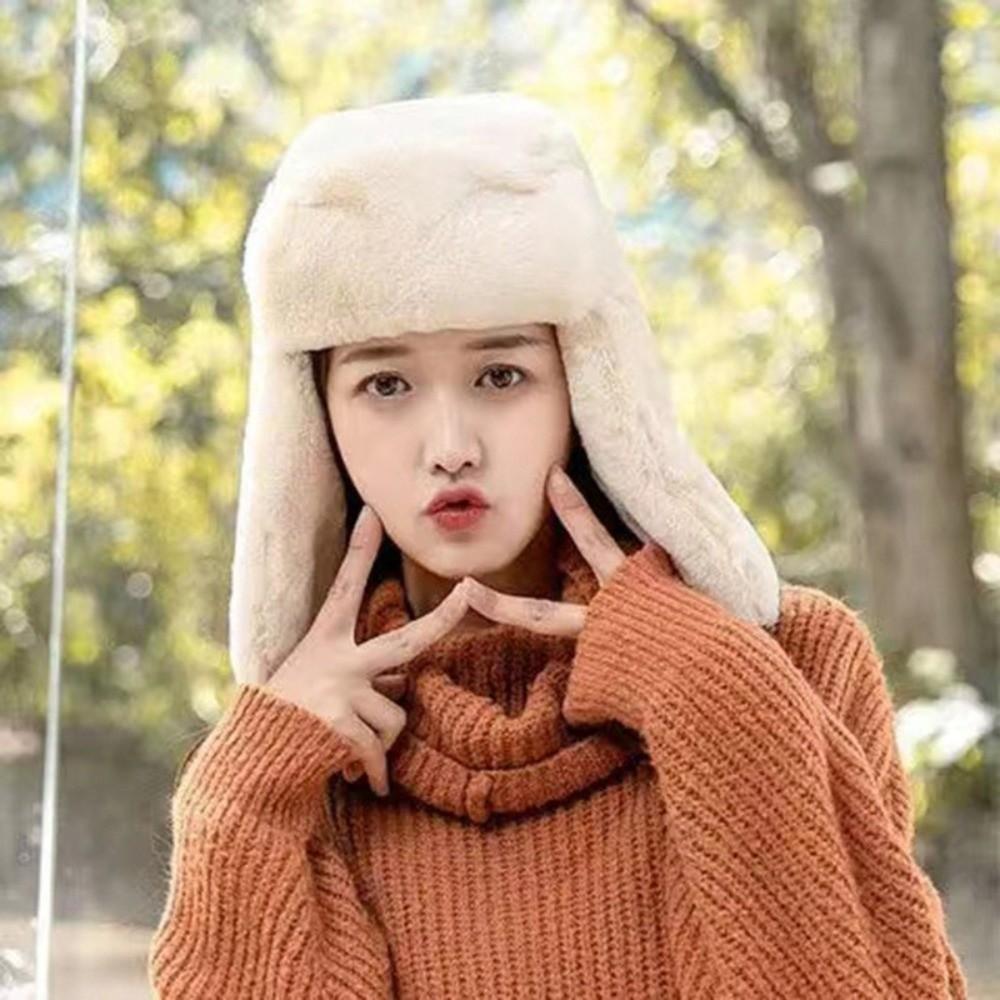 Windproof Hooded Hat Thickened Ear Protecting Cap Cute Warm Hat Women