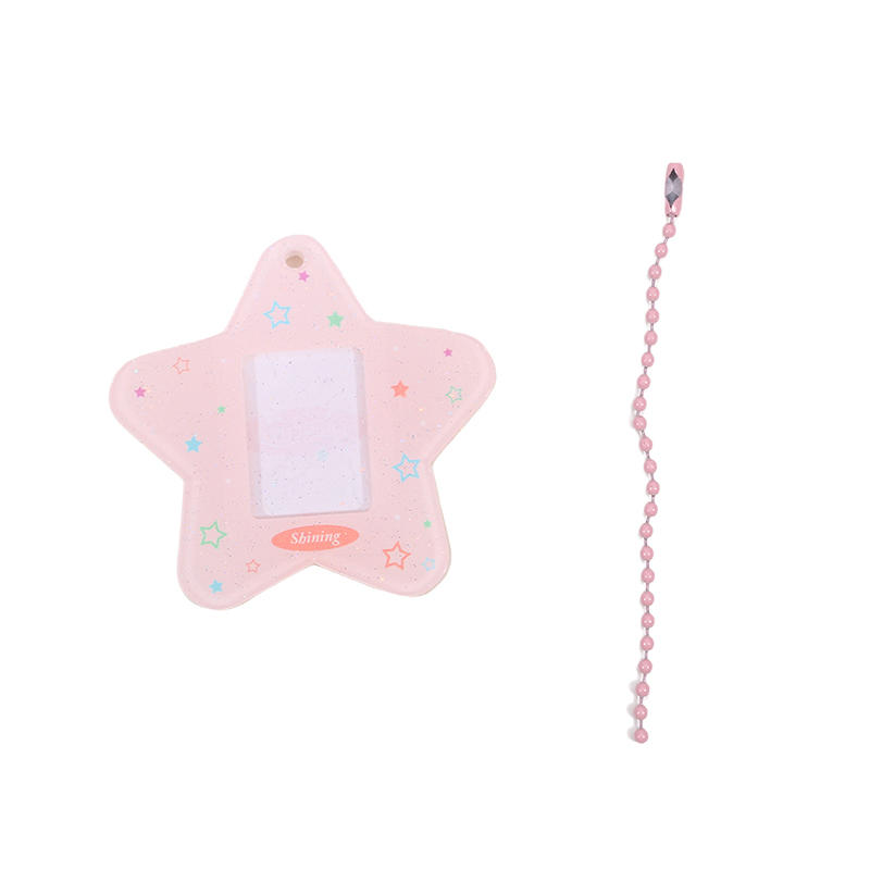 Модный жесткий держатель для карт, простая пятиконечная звезда, студенческий однодюймовый удостоверение личности, декоративный брелок с подвеской