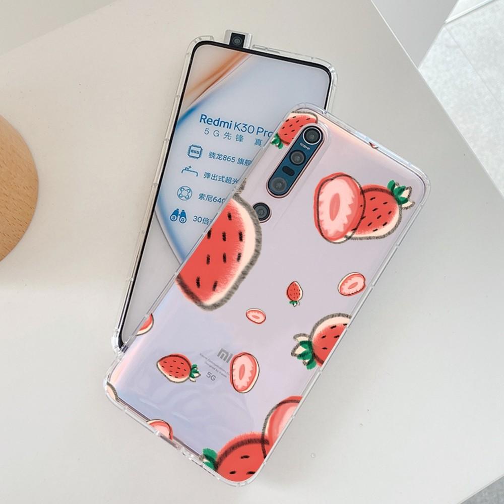 Милый чехол для телефона с клубникой для Samsung S 20 21 22 23 для Redmi Note7 8 9 10 для Huawei P20 30 40 Прозрачный чехол