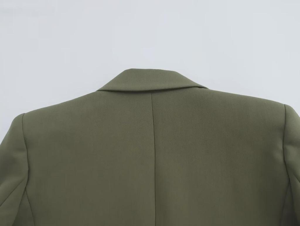 Женский двубортный костюм с подплечниками, комплект из пиджака и брюк