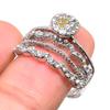 Natural Cubic Zirconia Gemstone Handmade 925 Sterling Silver Ring Size 9.5 Z6v51