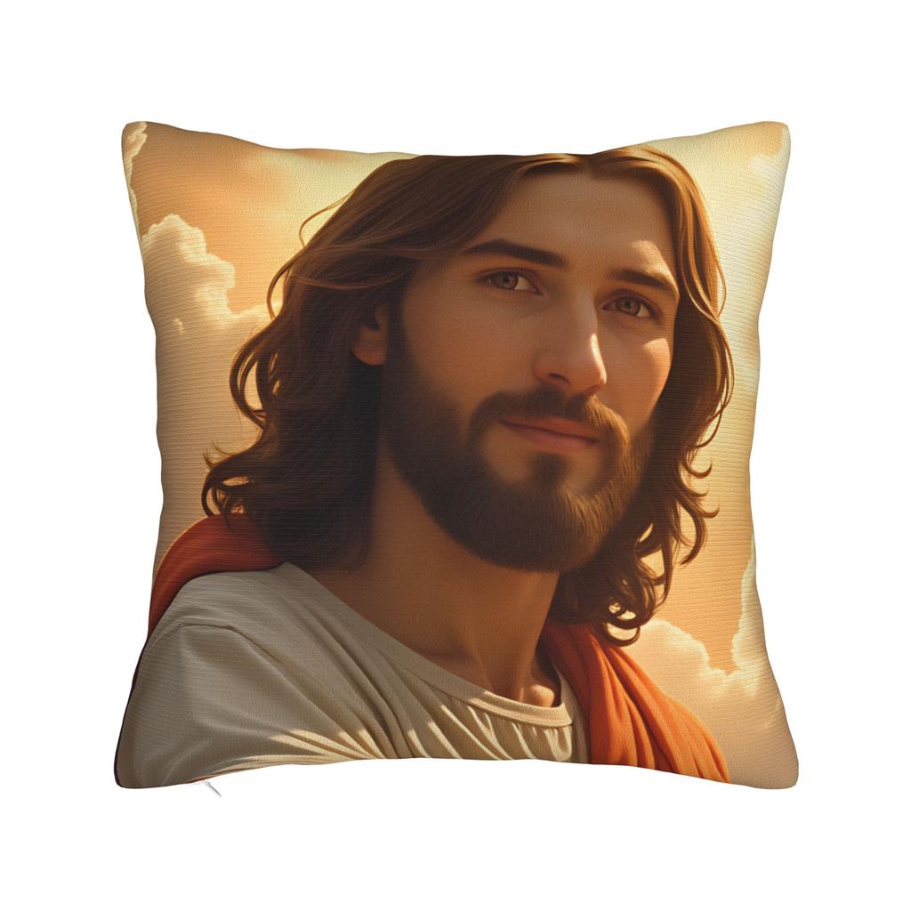 Cristo Jesus Pillow Case Print Pillow Cover For Chair Sofa Home Decor Retro Trendy Pillowcases