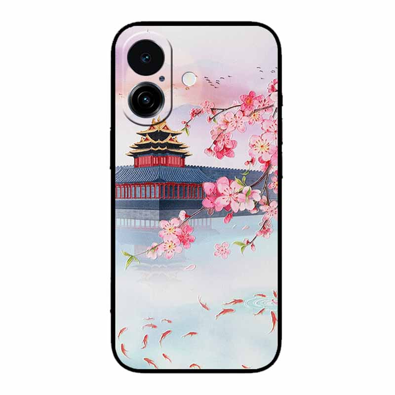 3D Тисненый Чехол Для iphone 17 2025 Чехол Для Телефона Coque Цветы Черный Силикон Мягкая Задняя Крышка Для iphone 17 5G Чехол 6.3" Funda Оболочка