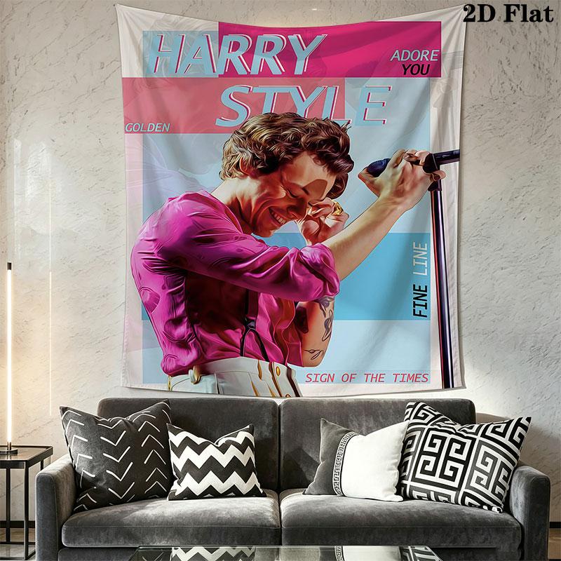 1PC Harry Styles Wall Hanging Printed Fabric Blanket Decorative Tapestries for Bedroom Living Room Home Decor