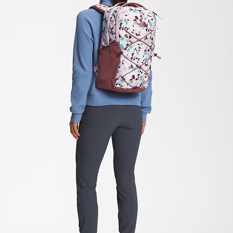 THE NORTH FACE Jester 22L Backpack Outdoor Bag Recycled Polyester Stone Print White & Brown Women's NF0A3VXG-94P