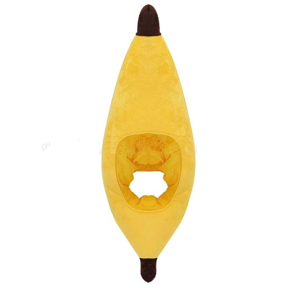 Cartoon Yellow Banana Cap Creative Banana Head Cover Gift Plush Fruits Hat Children